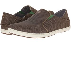 Olukai Brown Nohea Mesh Slip Ons